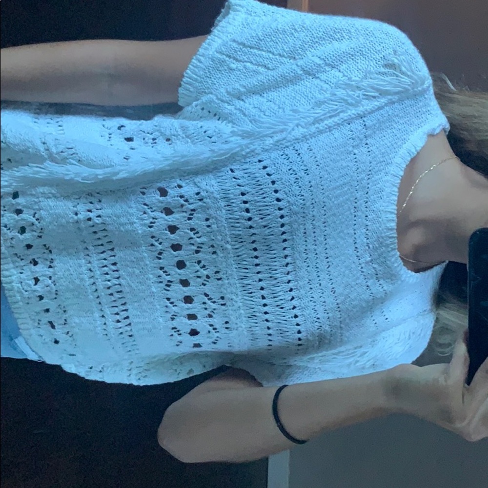 French short sleeve sweater